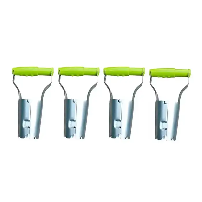 Outil de jardinage A69, 4 pièces, ergonomique, pour la plantation de bulbes, avec marques de profond