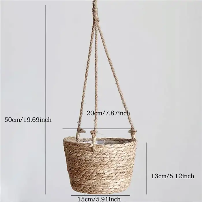 Jardinière suspendue en macramé