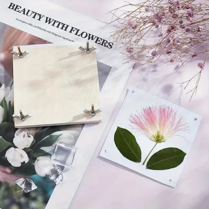 Kit de presse à fleurs en bois 4x4 pouces