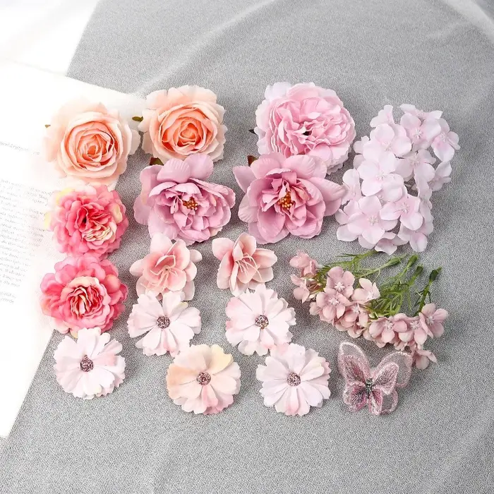Fleurs artificielles en rose pour la décoration de la maison