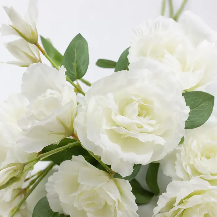 Fleurs artificielles Lisianthus à longue tige, branche d'arrangement de fausses fleurs pour centre de table, bouquet, décoration de maison et de mariage