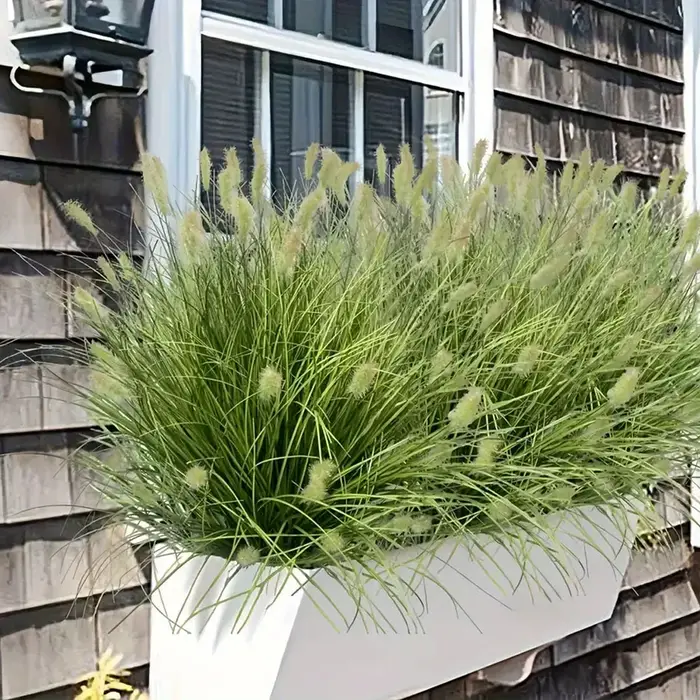 8 pièces plantes artificielles résistantes aux UV fausse plante simulée oignon herbe bricolage pseudograss jardin