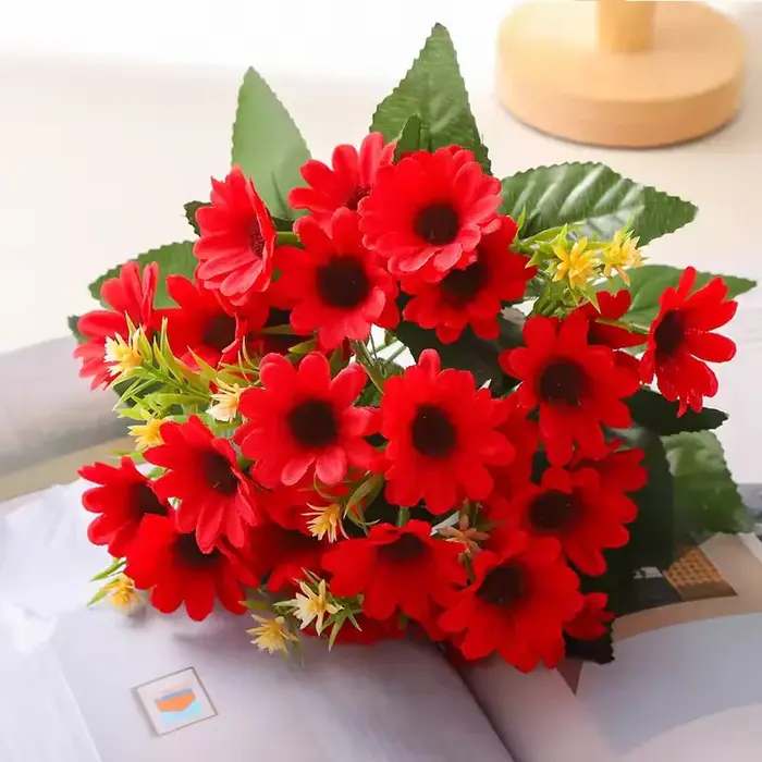 5 Tiges de fleurs artificielles marguerites