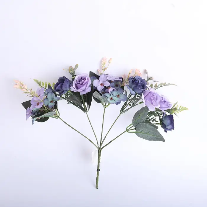 Beaux Roses artificielles hortensia en soie