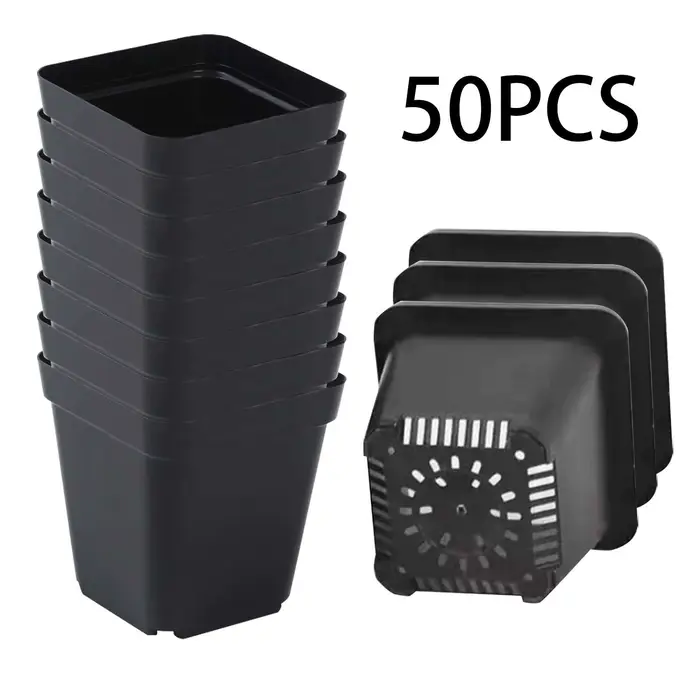 Pots pour semis, pots carrés noirs pour semis