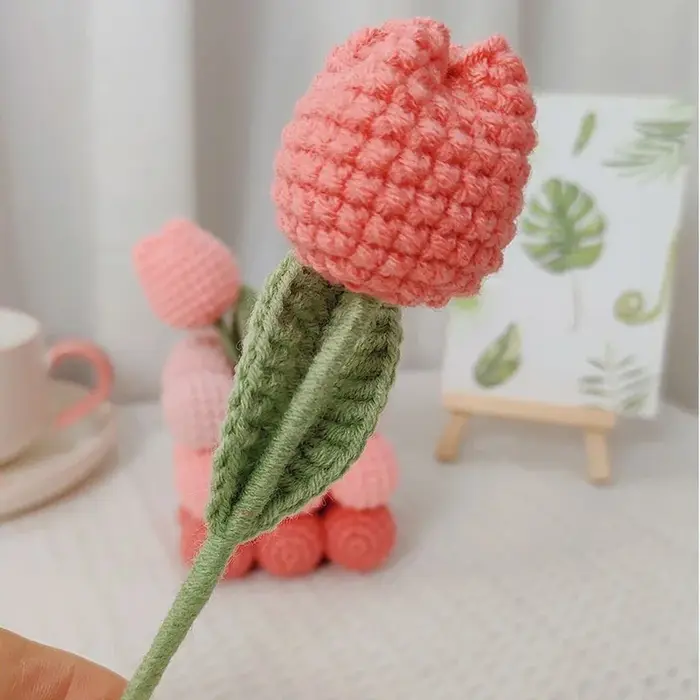 Kit de crochet Fleur de Tulipe pour débutants avec instructions