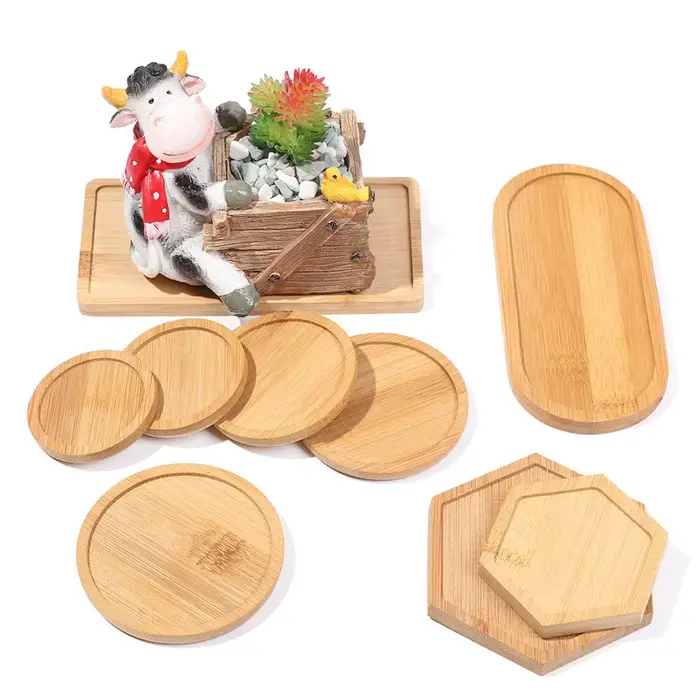 Pot de Fleurs Simple en Bois de Bambou