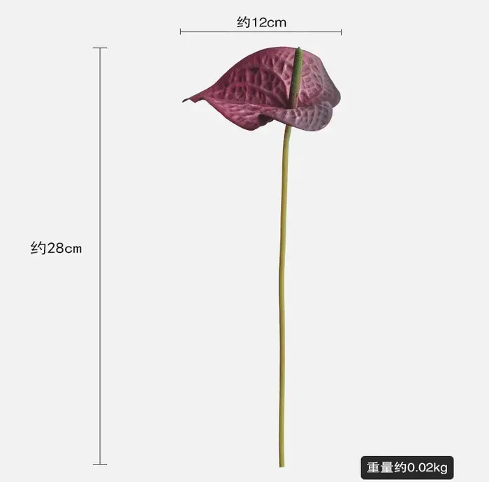 Fleurs artificielles en mousse d'anthurium EVA
