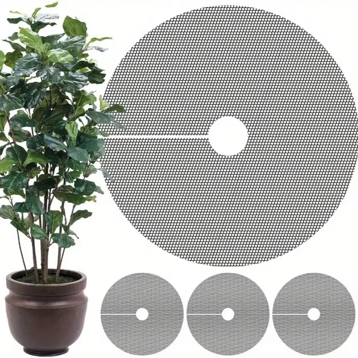 4 couvertures de pots de plantes découpables - Barrières en maille pour protéger