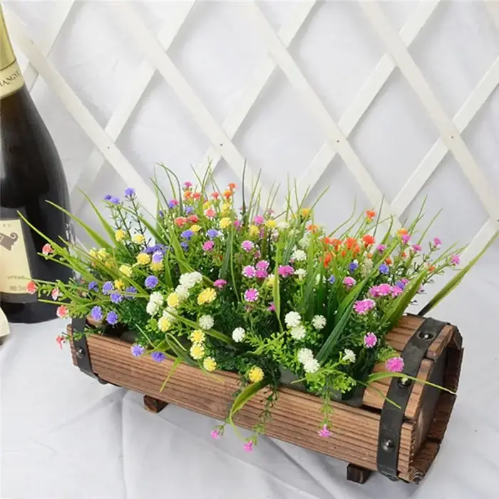 Wood Pots à fleurs en bois carbonisé antiseptique pour décoration de mariage