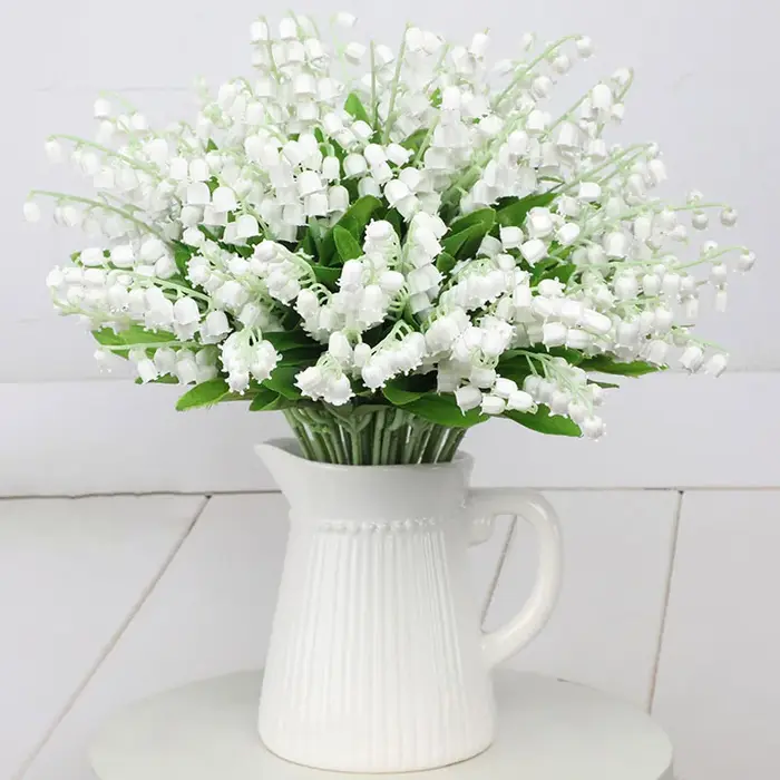 10 pièces fleur artificielle Bellflower simulé lys de la vallée