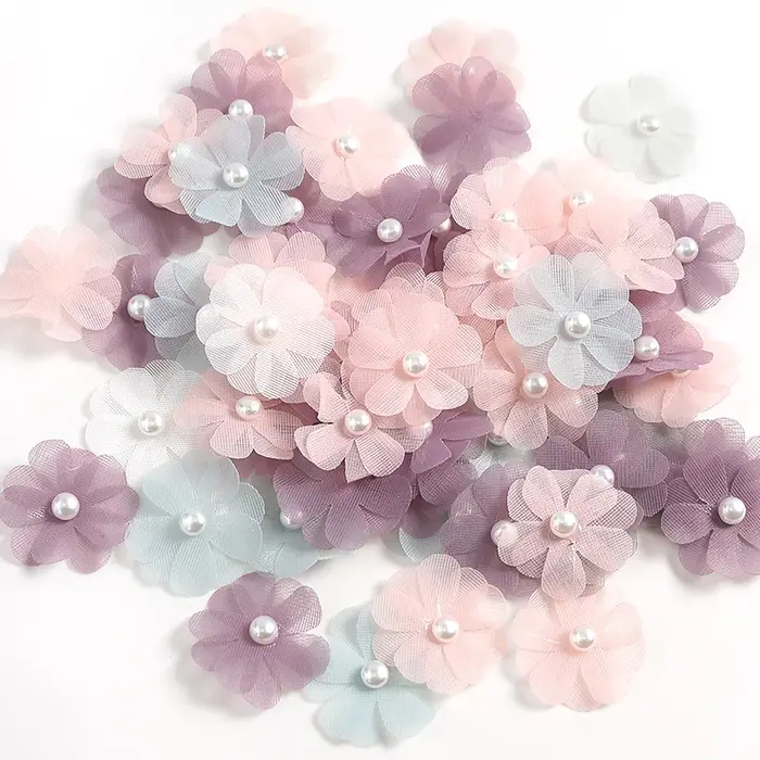 Fleurs artificielles en perles de 3CM