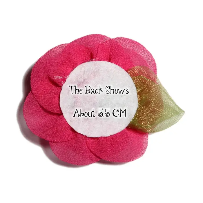 Fleurs en mousseline de soie pour décoration de mariage, 10 pièces, 5.5cm, tissu décoratif pour nouveau-né, avec feuilles, pour la maison, le jardin