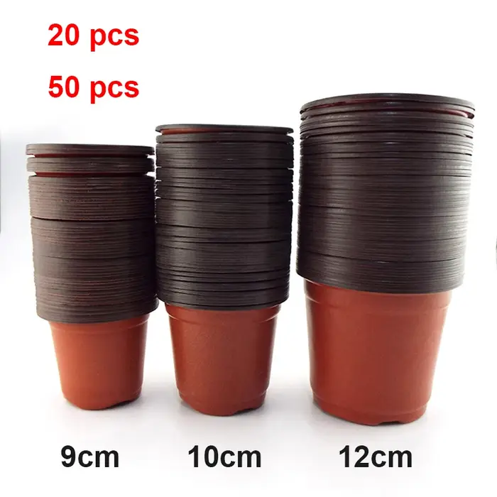 Pot de fleur en plastique