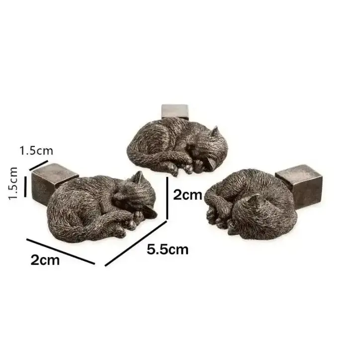 Fuuny 3 pièces Pot de fleur pieds support forme animale chat chien Pots de plantes Risers Pad extérieur jardin résine Pot pied plante bonsaï supports