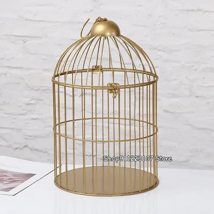 Cage à oiseaux en fer rétro européen, support de fleurs, balcon, décoration extérieure, fournitures 