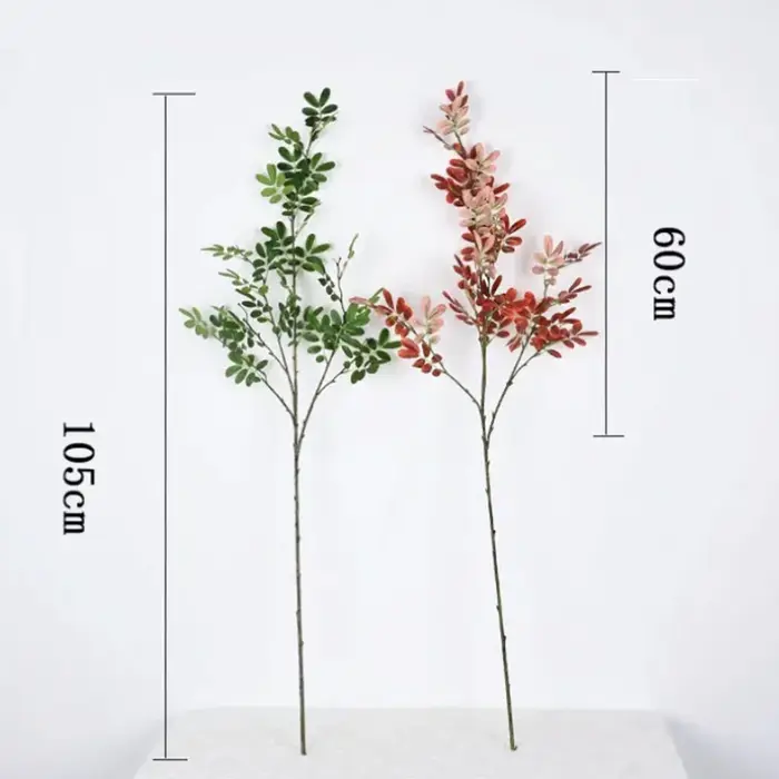 5 pièces de plantes vertes artificielles en plastique pour mariage