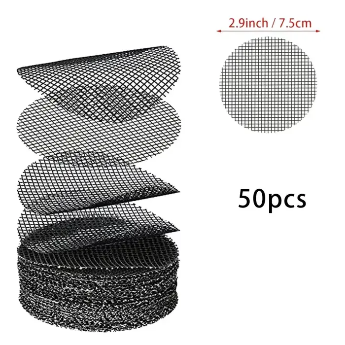 50/100 pièces trou de Pot maille tampon grille ronde trou de Drainage écran pour fond de Pot préveni