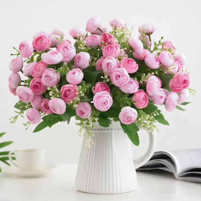 Bouquet de fleurs artificielles en soie pour festival