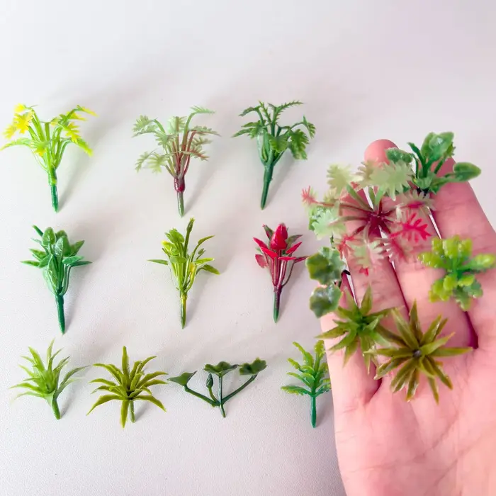 50 pièces plantes modèles de couleurs mélangées