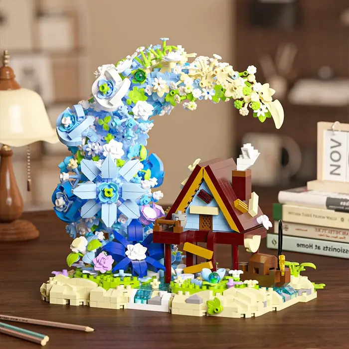 Blocs de construction compatibles Lg Moon Flower Tree House Jihui M3345