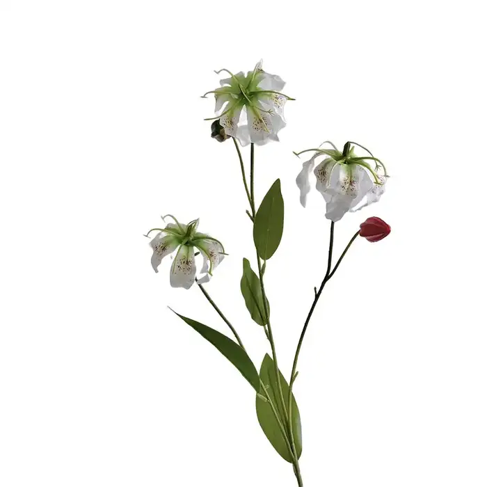Gloriosa – fleur artificielle de flamme de lys, décoration de salon, faux Vibrant pour la maison, br