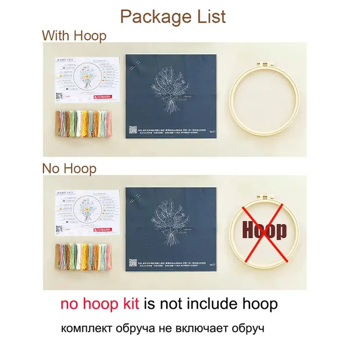 Kit de broderie florale pour débutants