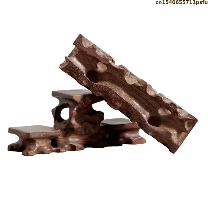 Support de table en bois massif naturel pour vase