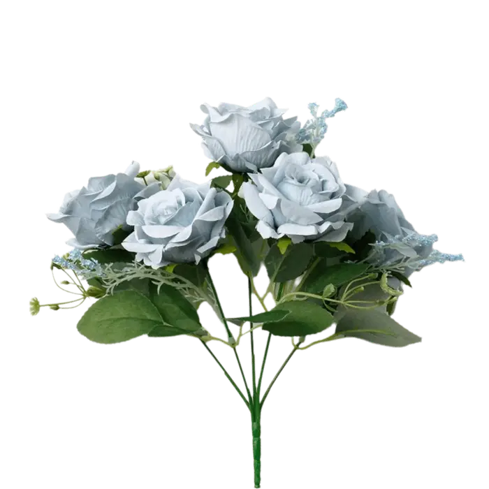 Fleurs artificielles réalistes à 5 têtes