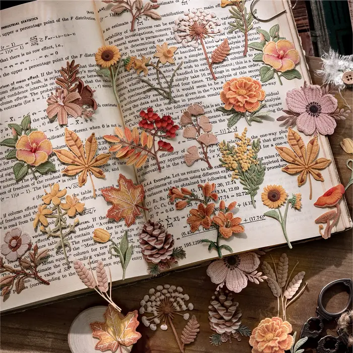 Autocollants de fleurs et de plantes JIANQI