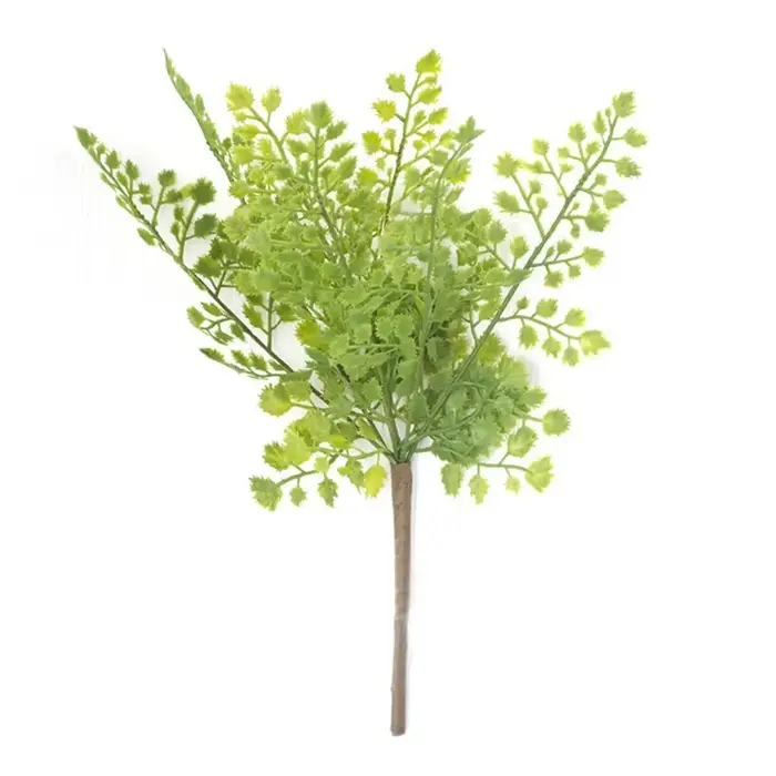 Plantes artificielles faites à la main, fougères de la jeune fille, feuilles de Ginkgo en plastique,