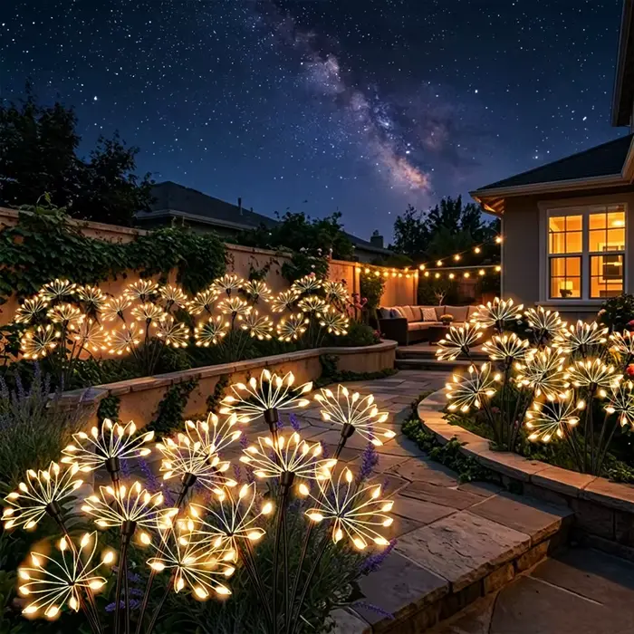 Lampes solaires LED en forme de fleur