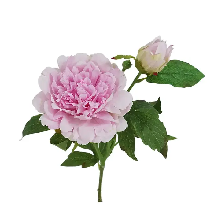 2 têtes de fleurs artificielles pivoine hydratante vraie touche fausses