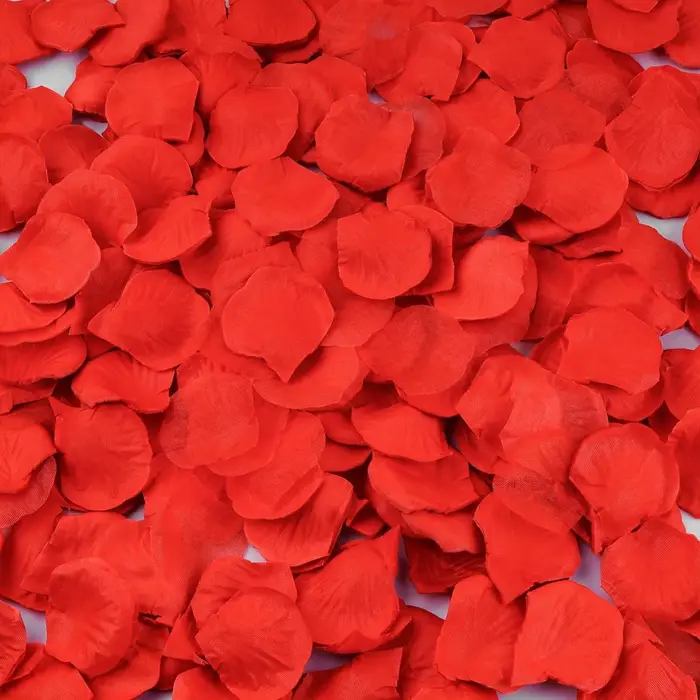 100-1000 pièces de fleurs artificielles en soie en forme de pétales de rose pour la décoration de la