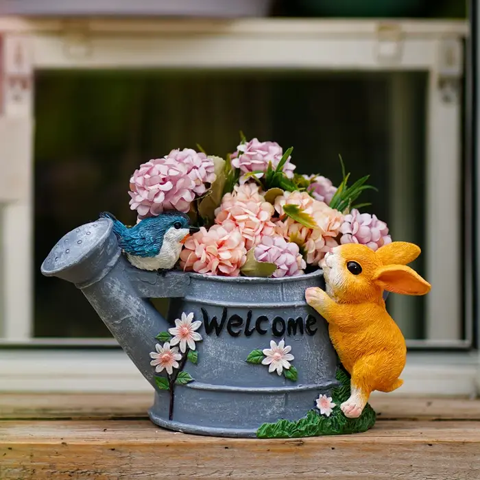 Jardinière succulente lapin mignon