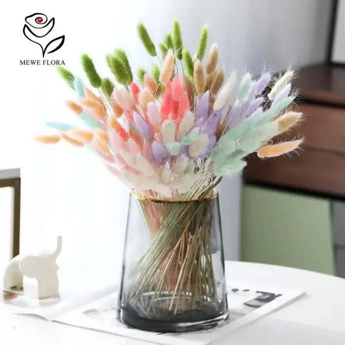 Queue de lapin naturelle moelleuse pour la décoration de la maison