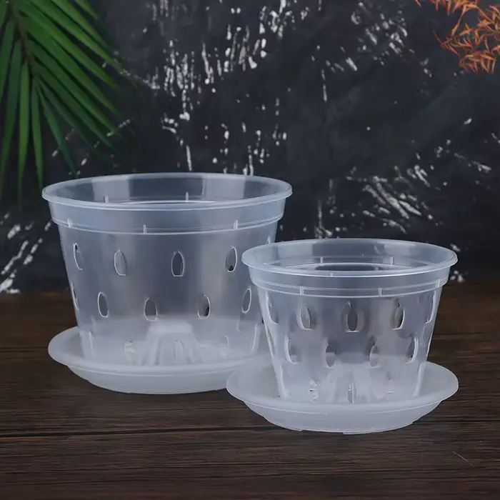1 pièce de pot de fleurs de jardin avec trous de drainage