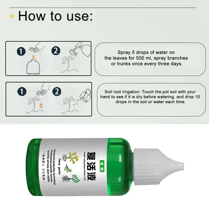 50ml Revitalisant végétal Liquide de résurrection Concentré