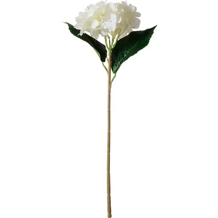 Hydrangea artificielle bleue avec feuilles
