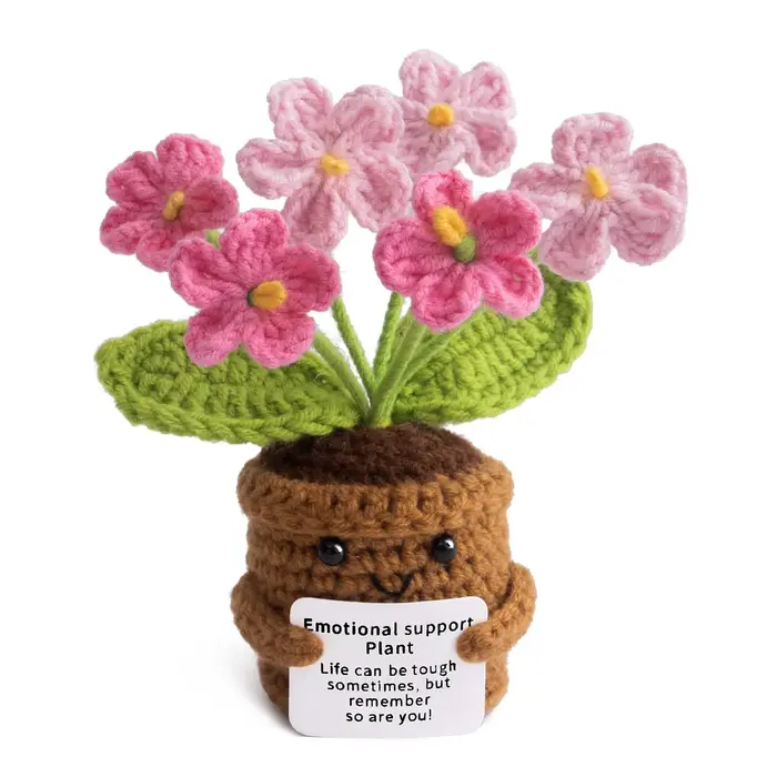 Crochet de fleurs positives fait main - La vie est difficile