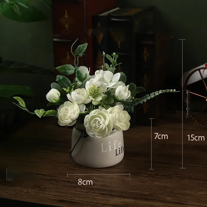 Petites Fleurs Artificielles pour la Décoration de la Maison, Bonsaï, Hortensia Vivant, Plantes d'Ni