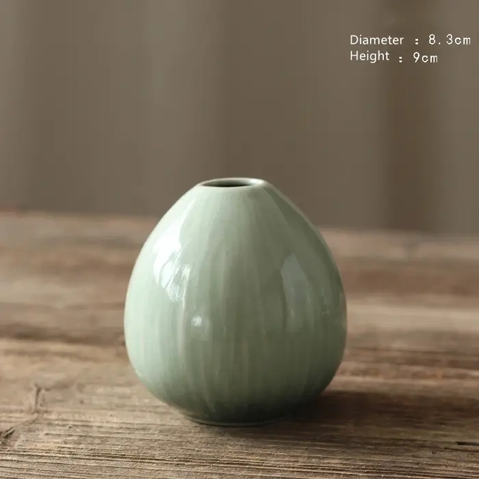Petits Vases muraux décoratifs en céramique, vert, hydroponique, moderne, blanc, noir, Pot de décora