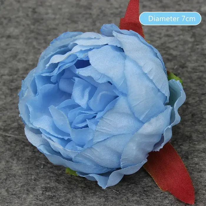 InjFlower artificielle de la série bleue, fournitures de mariage bricolage, guide routier floral, mi