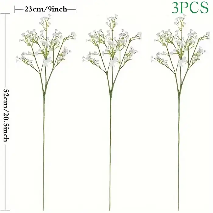 Fleurs artificielles Babysbreath, décorations extérieures de jardin et de cour, fleurs de maintien p