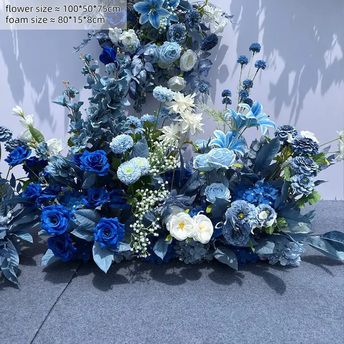Haze bleu fleur extérieure fleurs artificielles décoration de mariage accrocher
