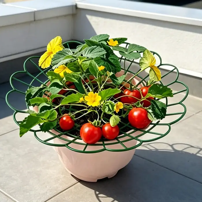 1 support pour plantes de fraises avec trois pieds robustes