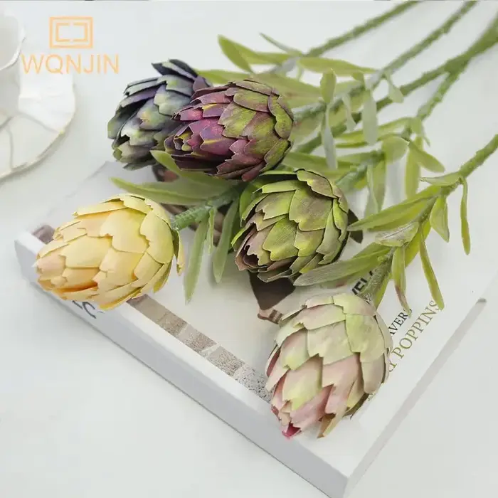 WQNJIN – Bouquet de fleurs artificielles de marguerite jaune