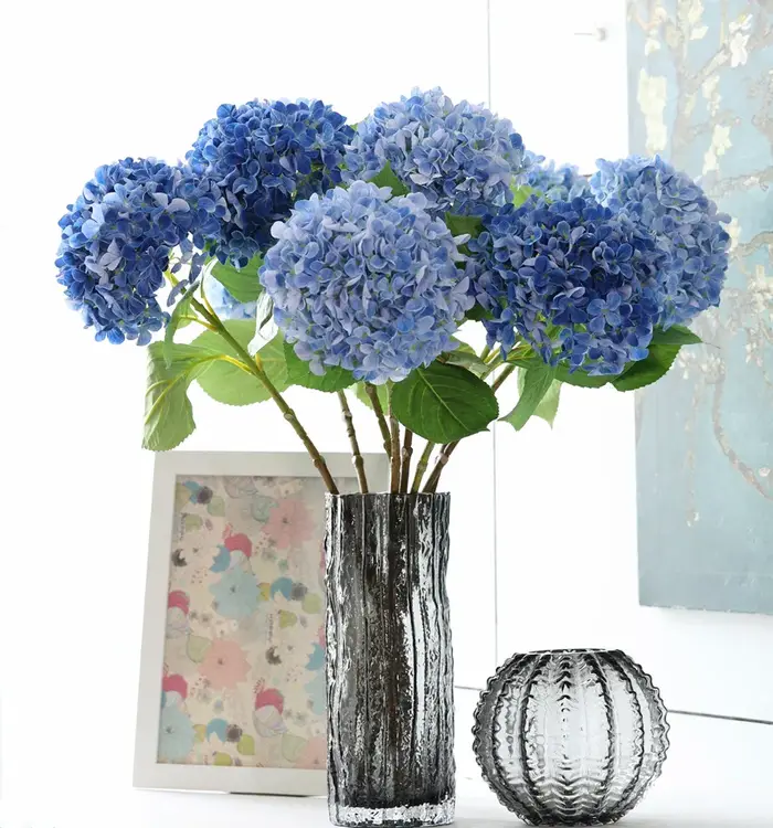 1/5/10 pièces 58cm belles fleurs artificielles en soie hortensia bouquet pour la maison fête mariage salon décoration accessoires