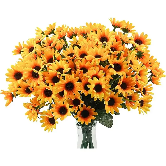 Injyellow-Bouquet de fleurs artificielles pour mariage