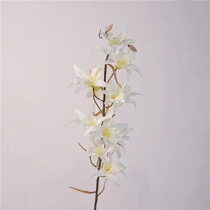 Branche de fleur d'orchidée Dendrobium de 81 cm